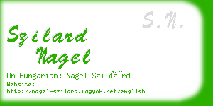 szilard nagel business card